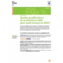 Quelles qualifications et certifications RGE pour quels travaux en 2021 ?