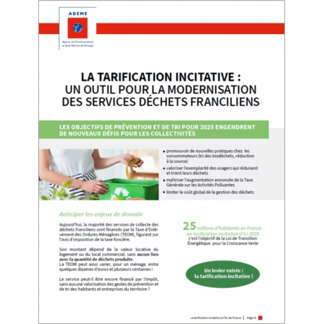 Tarification incitative : un outil pour la modernisation des services déchets franciliens