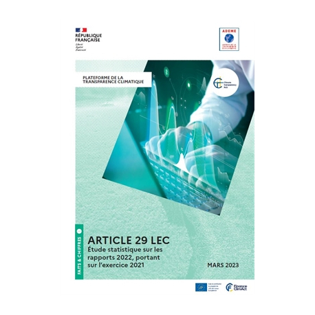 Etude Statistique sur les rapports Article 29LEC (Loi Energie Climat) 2022 portant sur l'exercice 2021