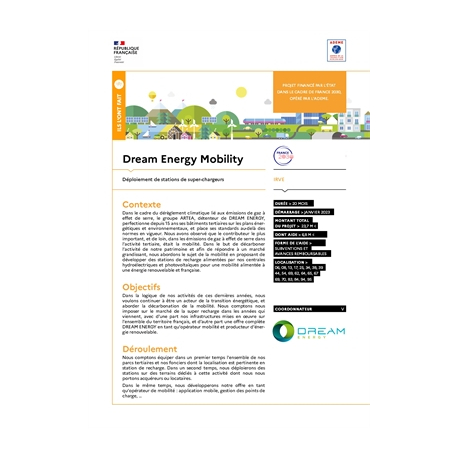 Dream Energy Mobility - Déploiement de stations de super-chargeurs