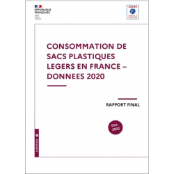 Consommation de sacs plastiques légers en France - Données 2020