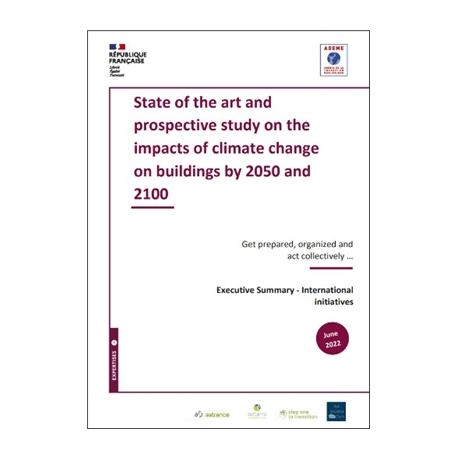State of the art and prospective study on the impacts of climate change on buildings by 2050 and 2100