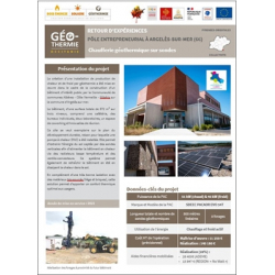 Chaufferie géothermique sur sondes. Pôle entrepreneurial à Argelès-sur-Mer (66)
