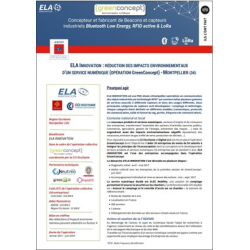 ELA Innovation : réduction des impacts environnementaux d'un service numérique (opération GreenConcept). Montpellier (34)