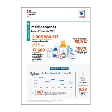 Médicaments : données 2021 (infographie)