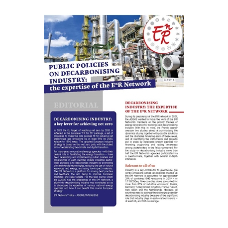 Public policies on decarbonising industry: the expertise of the EnR Network