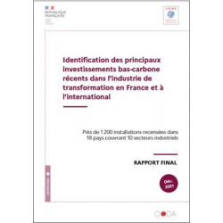 Identification des principaux investissements bas-carbone récents dans l'industrie de transformation en France et à l'international