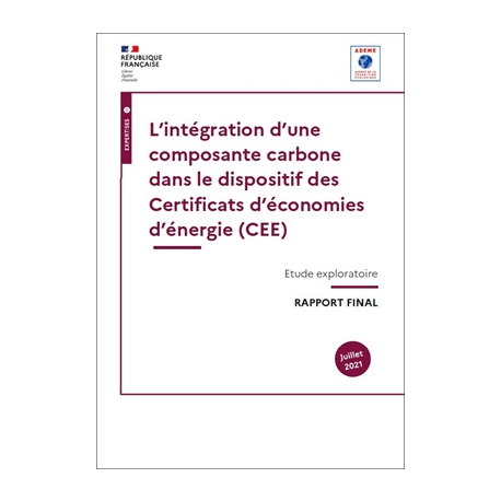 L'intégration d'une composante carbone dans le dispositif des certificats d'économies d'énergie (CEE)