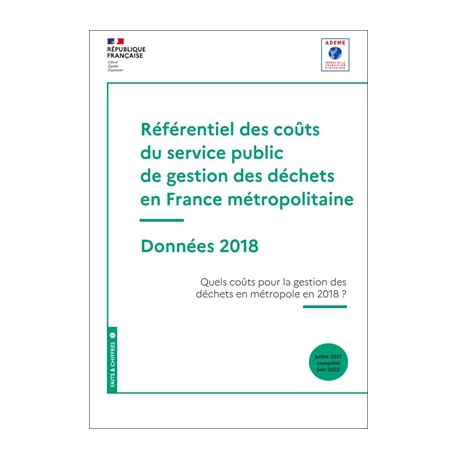 Référentiel des coûts du service public de gestion des déchets en France métropolitaine