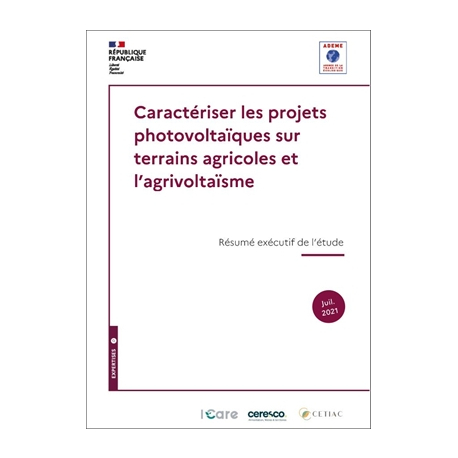 Caractériser les projets photovoltaïques sur terrains agricoles et l'agrivoltaïsme
