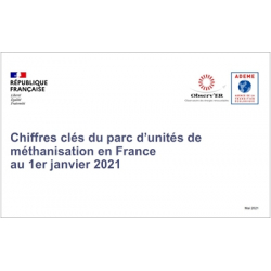 Chiffres clés du parc d'unités de méthanisation en France au 1er janvier 2021