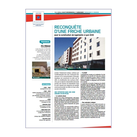 Reconquête d'une friche urbaine pour la construction de logements à Lyon (69)