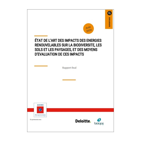 Etat de l'art des impacts des énergies renouvelables sur la biodiversité, les sols et les paysages