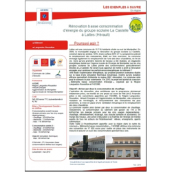 Rénovation basse consommation d'énergie du groupe scolaire La Castelle à Lattes (Hérault)