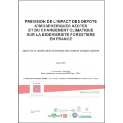 Prévision de l'impact des dépôts atmosphériques azotés et du changement climatique sur la biodiversité forestière en France