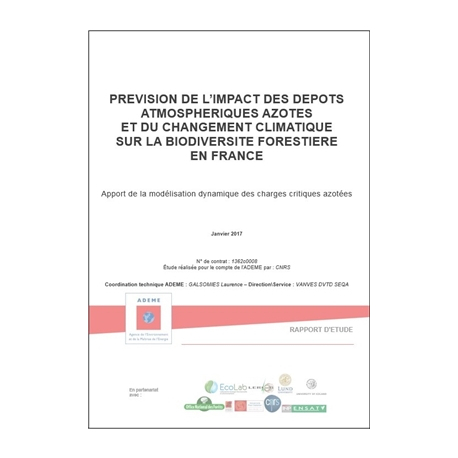 Prévision de l'impact des dépôts atmosphériques azotés et du changement climatique sur la biodiversité forestière en France