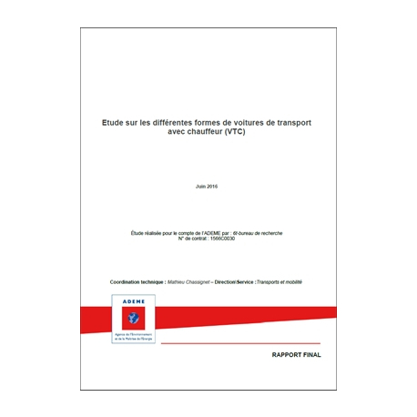 Réalisation d'une étude sur les différentes formes de services de Véhicules de Transport avec Chauffeur (VTC)