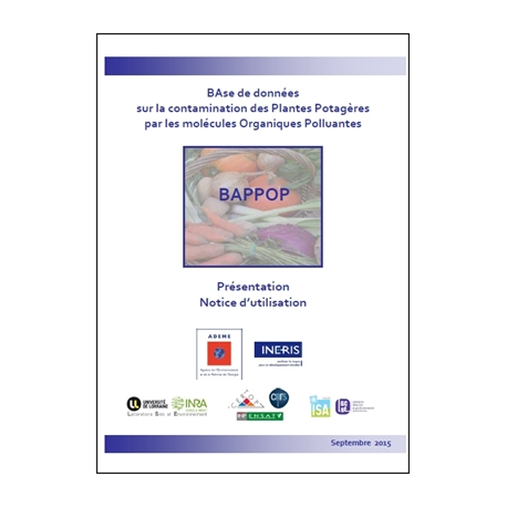 BAPPOP : BAse de données sur la contamination des Plantes Potagères par les molécules Organiques Polluantes