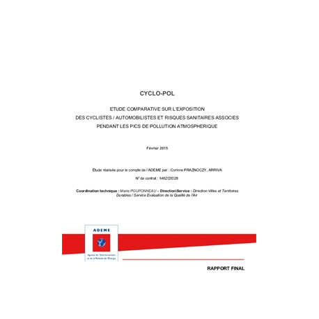 Etude comparative sur l'exposition des cyclistes / automobilistes