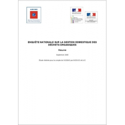 National Survey of domestic organic waste management in France