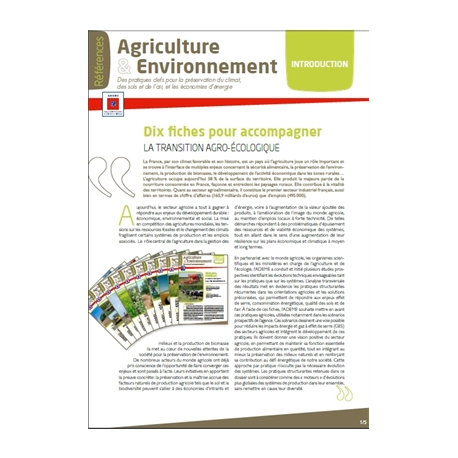 Agriculture & Environnement : des pratiques clefs pour la préservation du climat, des sols et de l'air, et les économies d'énergie