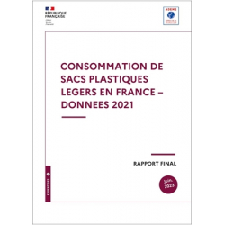 Consommation de sacs plastiques légers en France - Données 2021