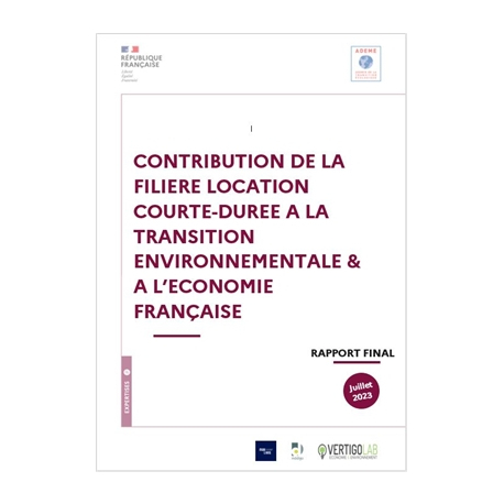 Contribution de la filière location courte durée à la transition environnementale et à l'économie française