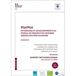 MATMAT : Extension et développement du modèle de prospective intégrée énergie-matière-économie