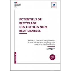 Potentiels de recyclage des textiles non réutilisables