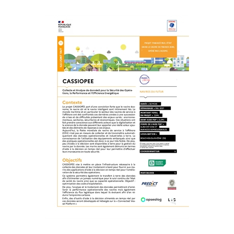 CASSIOPEE - Collecte et Analyse de donnéeS pour la Sécurité des Opérations, la Performance et l'Efficience Energétique