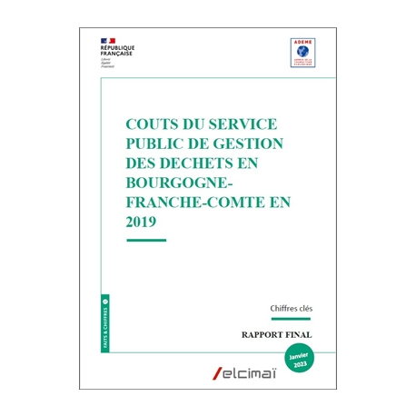 Coût du service public de gestion des déchets en Bourgogne-Franche-Comté en 2019