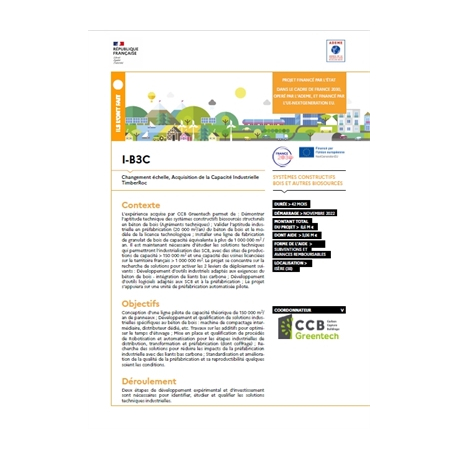 I-B3C - Changement échelle, Acquisition de la Capacité Industrielle TimberRoc