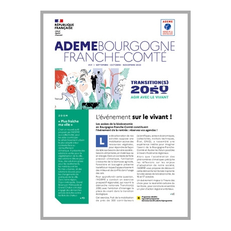 Lettre d'information ADEME Bourgogne-Franche-Comté n°31