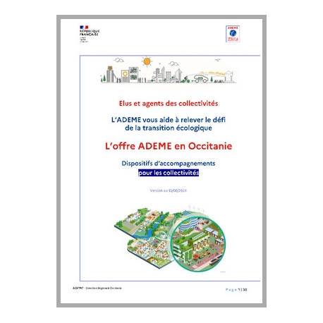L'offre ADEME en Occitanie. Dispositifs d'accompagnements pour les collectivités