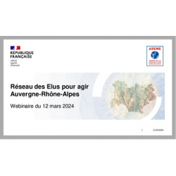 Présentation "Réseau des Elus pour agir" en Auvergne-Rhône-Alpes