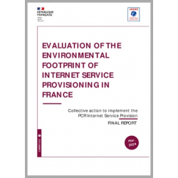 Evaluation of the environmental footprint of internet service provisioning in France