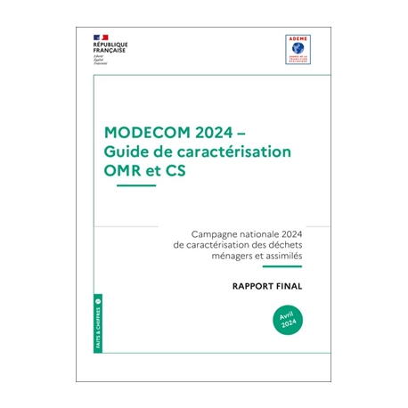 MODECOM 2024 - guide de caractérisation OMR (Ordures Ménagères Résiduelles) et des Collectes Séparées (CS)