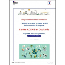 L'offre ADEME en Occitanie. Dispositifs d'accompagnements pour les entreprises
