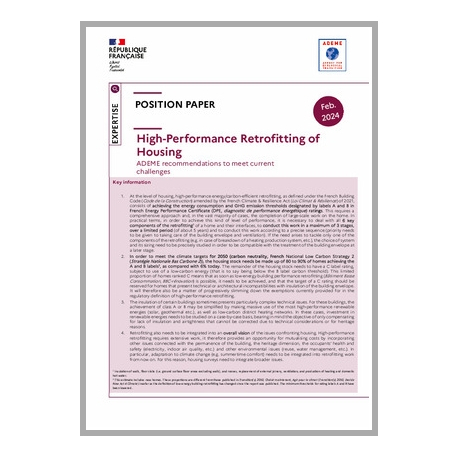 Position Paper - High-Performance Retrofitting of Housing