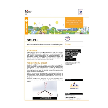 SOLPAL - Solutions préventives d'amortissement de pales éoliennes