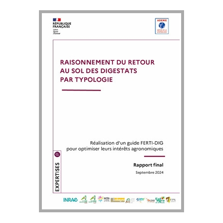 Raisonnement du retour au sol des digestats par typologie