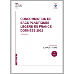 Consommation de sacs plastique légers en France - Données 2022