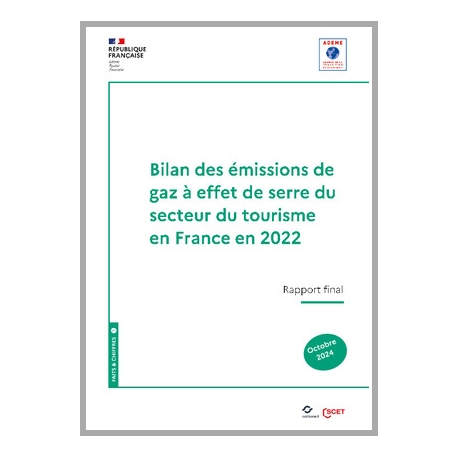 Bilan des émissions de gaz à effet de serre du secteur du tourisme en France en 2022