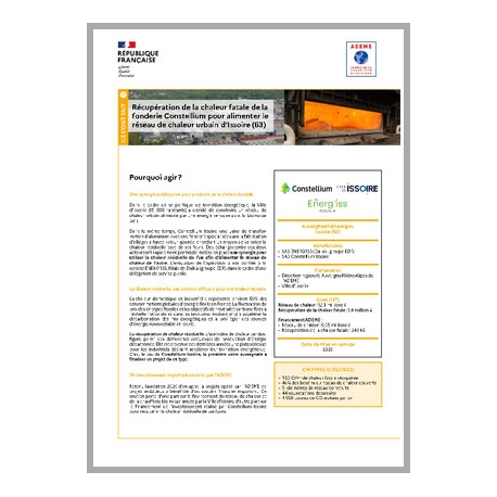 Récupération de la chaleur fatale de la fonderie Constellium pour alimenter le réseau de chaleur urbain d'Issoire (63)