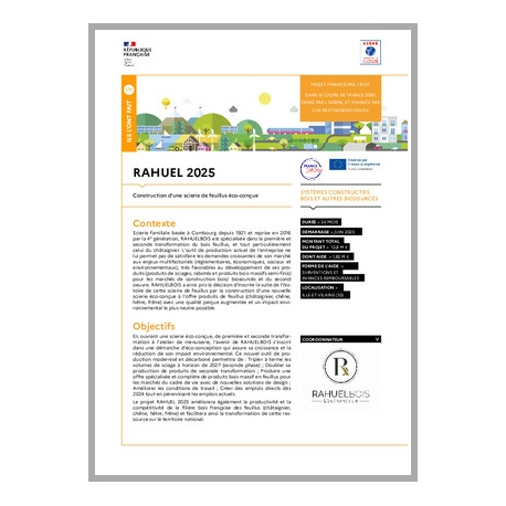 RAHUEL 2025 - Construction d'une scierie de feuillus éco-conçue