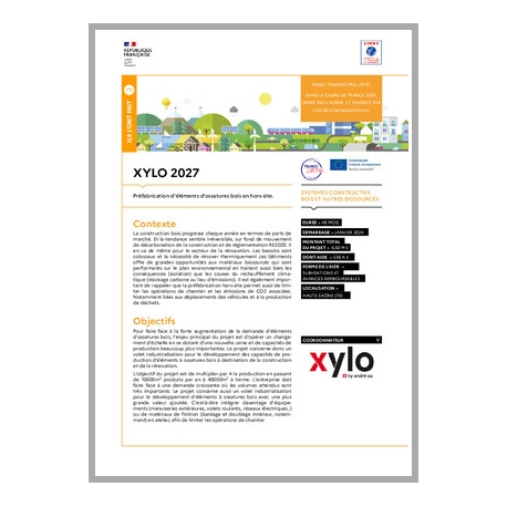 XYLO 2027 - Préfabrication d'éléments d'ossatures bois en hors-site