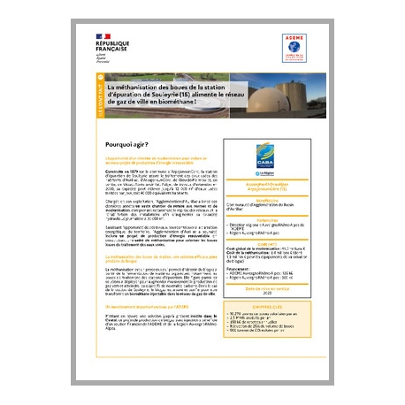 La méthanisation des boues de la station d'épuration de Souleyrie (15) alimente le réseau de de gaz de ville en biométhane