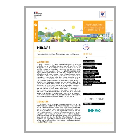 MIRAGE - Mesure du stress hydrique des arbres par Lidar multispectral