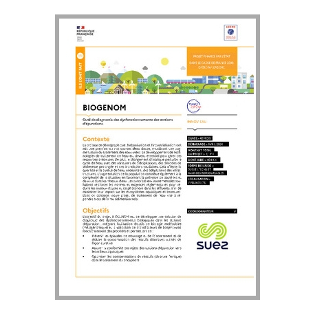 BIOGENOM - Outil de diagnostic des dysfonctionnements des stations d'épurations