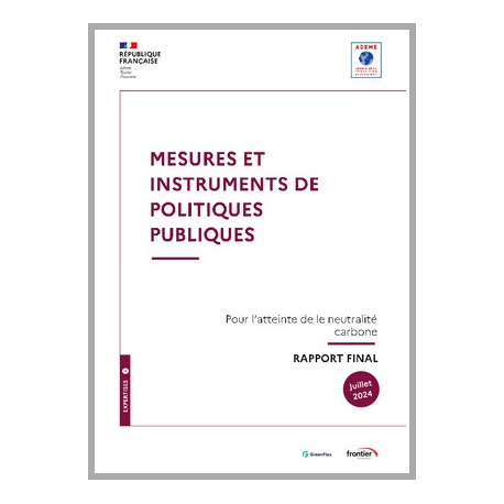 Mesures et instruments de politiques publiques pour l'atteinte de la neutralité carbone